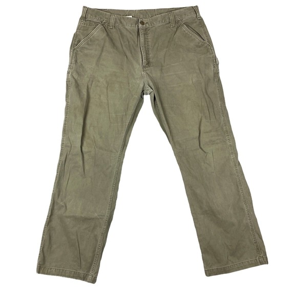Carhartt Other - Carhartt Carpenter Pants Canvas Green Relaxed Fit Men's Size 42x32